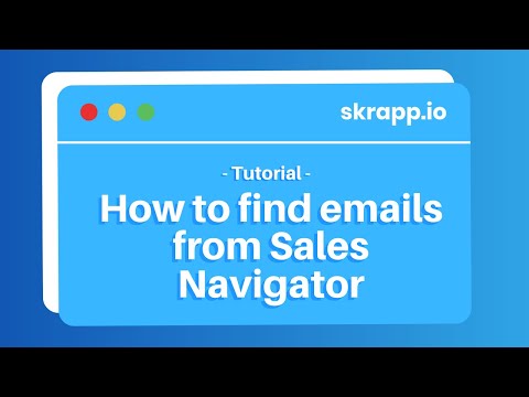 How to Find Emails of Sales Navigator Users - Skrapp.io