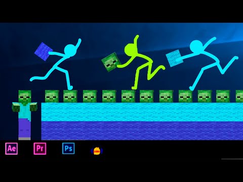 Animation VS Minecraft ⚡ ZOMBIE APOCALYPSE Stick man vs Minecraft Stories
