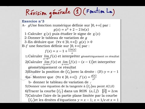 Mathématique : Révision générale (Fonction Ln)