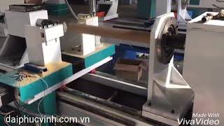 Máy tiện gỗ cnc 2 dao