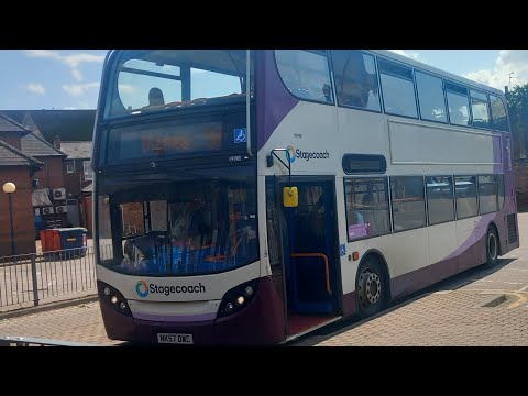 *TURBO WHISTLE | Thrash and Multiple Kickdowns* Stagecoach East Midlands 19198 (NK57 DWC) Route 56