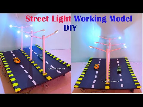 Street Light and Windmill Working Model Making DIY Inspire Science Project DIY howtofunda