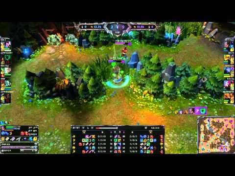 SKT T1 Faker playing Twisted Fate mid vs Yasuo