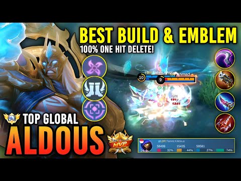 ONE HIT DELETE!! ALDOUS BEST BUILD & EMBLEM 2023 | TOP GLOBAL ALDOUS GAMEPLAY - MOBILE LEGENDS