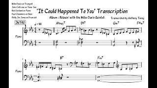 Miles Davis Quintet "It Could Happen To You" Transcription (all in Eb key)