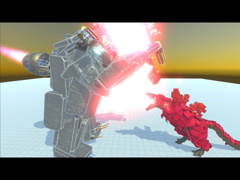 MECHAKINGKONGSAURUS VS SHARKOSAURUS EPIC BATTLES - ANIMAL REVOLT BATTLE SIMULATORS