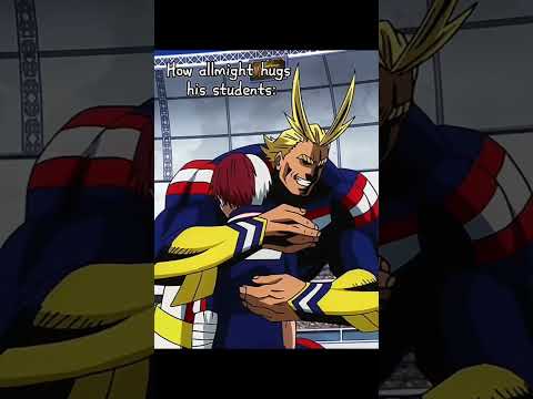 The way All Might hugs his students Vs Aizawa#shorts#viral#mha#myheroacademia#bnha#allmight#aizawa