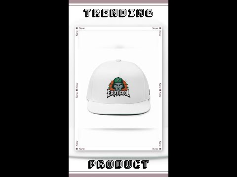 Flat Bill Cap - Alien Soldier Exoticool Brand Logo 66 Embroidered Hat