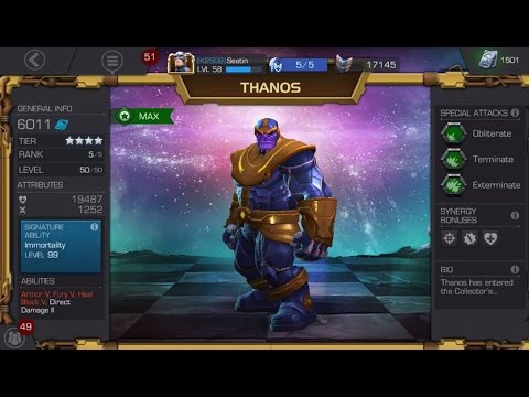 RANK 5 LEVEL 50 AWAKENED THANOS! - Abilities, Thoughts and Synergies - Marvel Contest of Champions