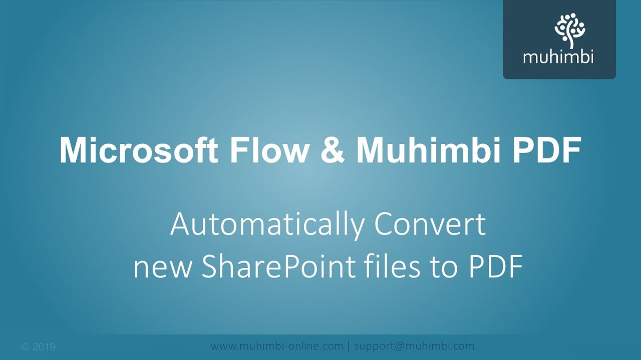 Automatically Convert New SharePoint Files to PDF using MS Flow