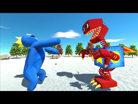 Boxy Boo Vs Rainbow Friends Blue - Animal Revolt Battle Simulator