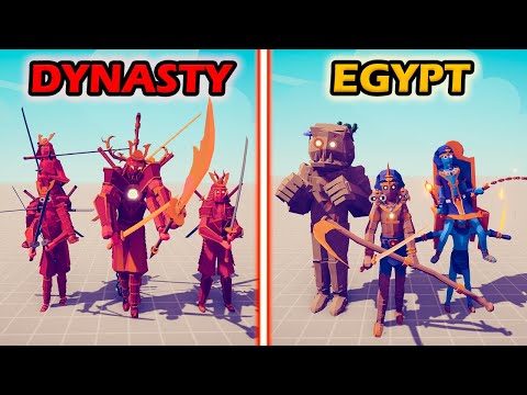 NEW DYNASTY TEAM vs EGYPT TEAM - Totally Accurate Battle Simulator | TABS