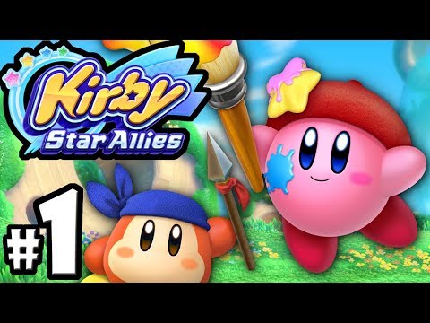 Kirby Star Allies - 2 Player Co-Op! - Nintendo Switch Gameplay Walkthrough PART 1: Dream Land Intro