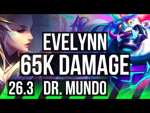 EVELYNN vs DR. MUNDO (JGL) | 65K damage | EUW Master | 26.3