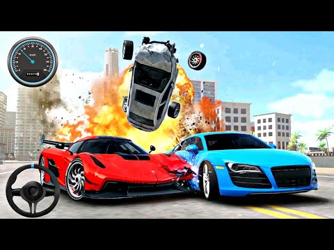 Real Mega Car Crash Driving 3D - Extreme Car Beam Jump Demolition Derby - Android GamePlay