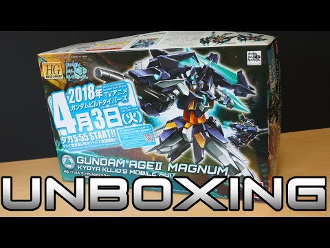 HGBD 1/144  Gundam AGE II Magnum Unboxing - GUNDAM BUILD DIVERS  - ガンダムAGE IIマグナム