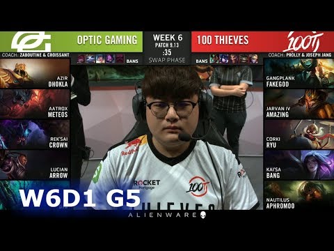 OPT vs 100 | Week 6 Day 1 S9 LCS Summer 2019 | OpTic Gaming vs 100 Thieves W6D1