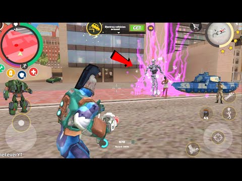 Rope Hero: Vice Town (BGF Heavy Gun Set on Fire) Pink Radisson Burn Everyone - Android Gameplay HD