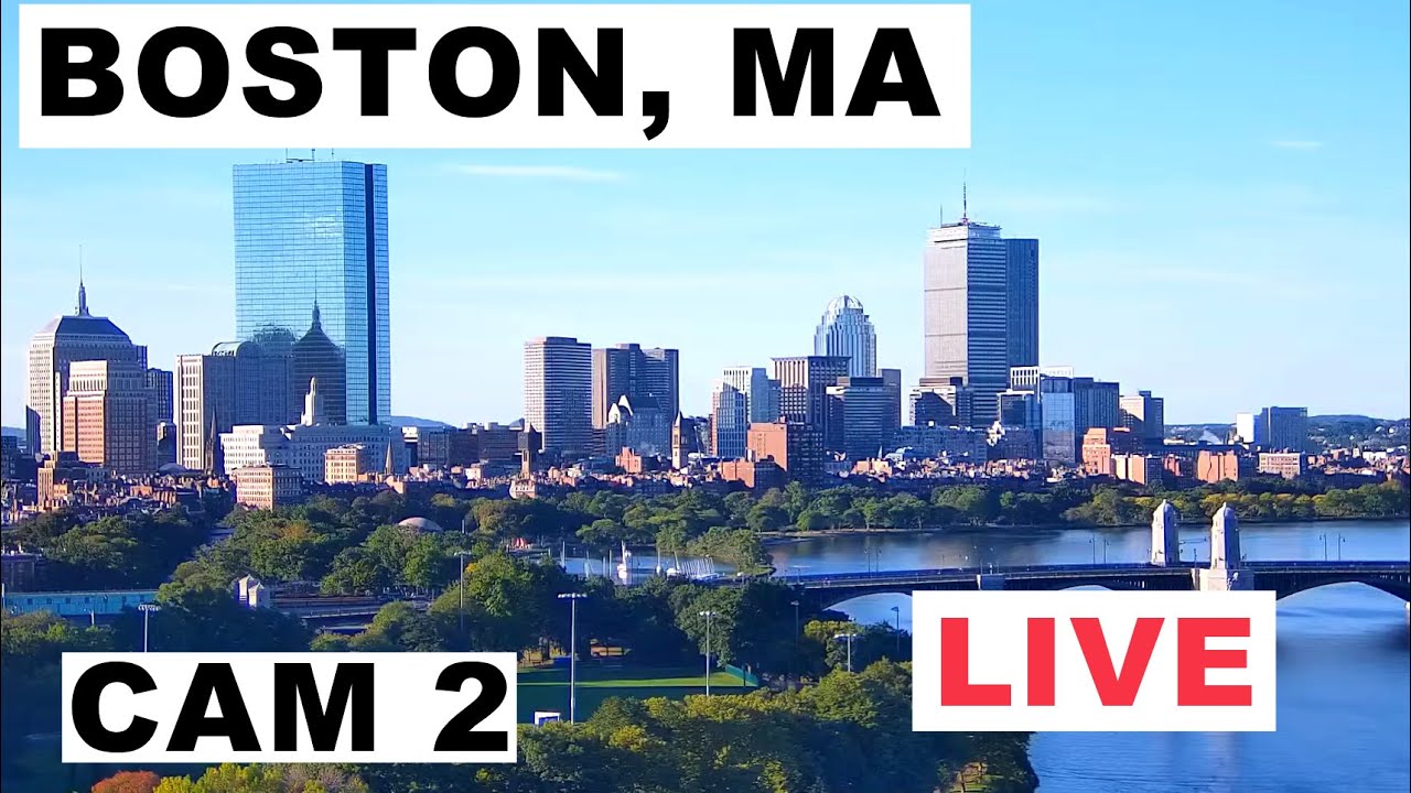 Live webcam view of Boston Skyline over the Charles River