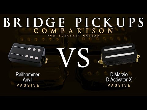 Railhammer ANVIL vs DiMarzio D ACTIVATOR X - Bridge Guitar Pickup Comparison Tone Demo