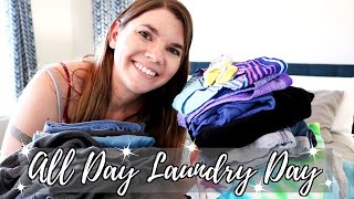 MARATHON LAUNDRY DAY // CLEANING MOTIVATION // CLEANING MOM