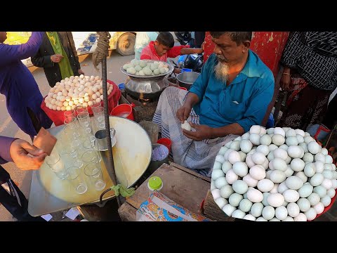 Old Man Hard Working for Family, Selling Boiled Eggs...
