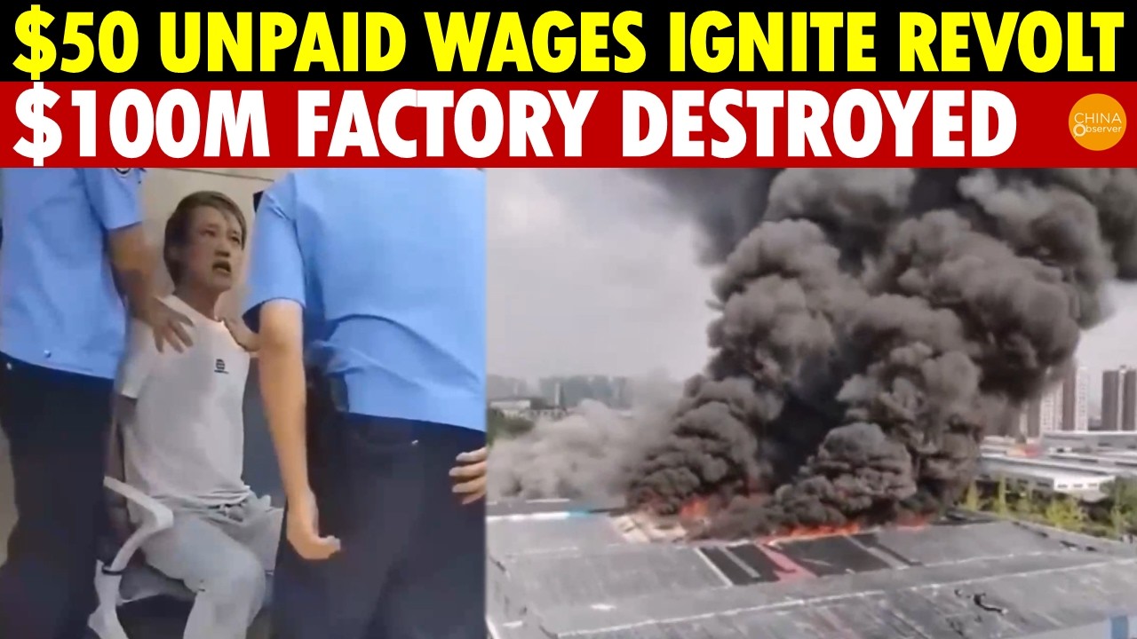 Chinese Worker Revolts Over $50 Unpaid Wages, Burns $100M Factory to the Ground