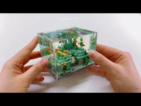Making Tiny Minecraft Ocean Monument Miniature | Clay ASMR | Minecraft | Creathor |