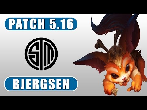 TSM Bjergsen | Gnar vs Shen | Top | Season 5 | Patch 5.16 | SoloQ Korea
