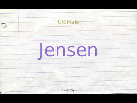 How to pronounce jensen