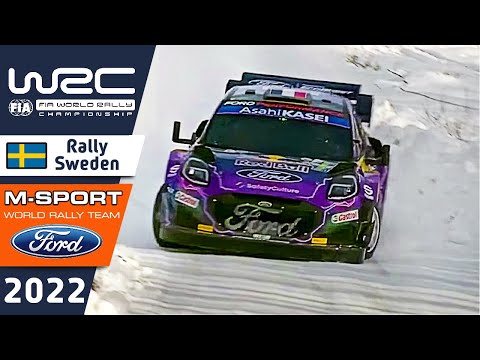 M-Sport Ford WRC Rally Highlights : WRC Rally Sweden 2022 :  Day 1 : Ford Puma Rally1 Rally Car