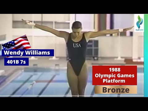 1988 Wendy Williams - Team USA - 401b - 7s - Platform Diving - Olympic Games