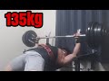 【BP.MAX挑戦】ベンチプレス135kgに挑戦 bench press