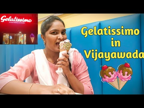 Gelatissimo in Vijayawada||best ice cream in Vijayawada||teju and baby rony||Tejaswini