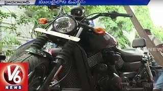 Harley Devidson Bike Thief Busted in Mumbai | Hyderabad Police | V6News
