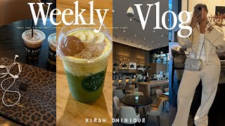 weekly vlog! 9 AM day party + gym routine + date night + viral banana pudding matcha & more