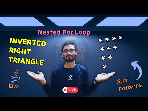 Inverted Triangle Pattern In Java Nested For Loop In Java Star Patterns In Java Viralvideo