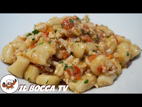 542 - Gnocchi al sugo di canocchie o cicale di mare..importante è abbondare! (primo di pesce facile)