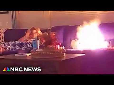 Portable phone charger explodes on camera inside California home