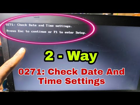 Fix100%Think Pad Laptop How to Fix Error 0271 Check Date and Time Settings#macnitesh