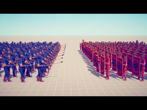 50 SHIELD UNITS vs 50 RANGED UNITS - Totally Accurate Battle Simulator TABS