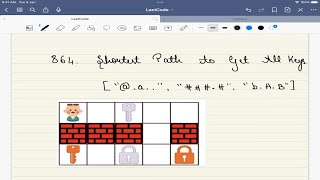 YouTube video 'LeetCode 864 Shortest Path to Get All Keys'