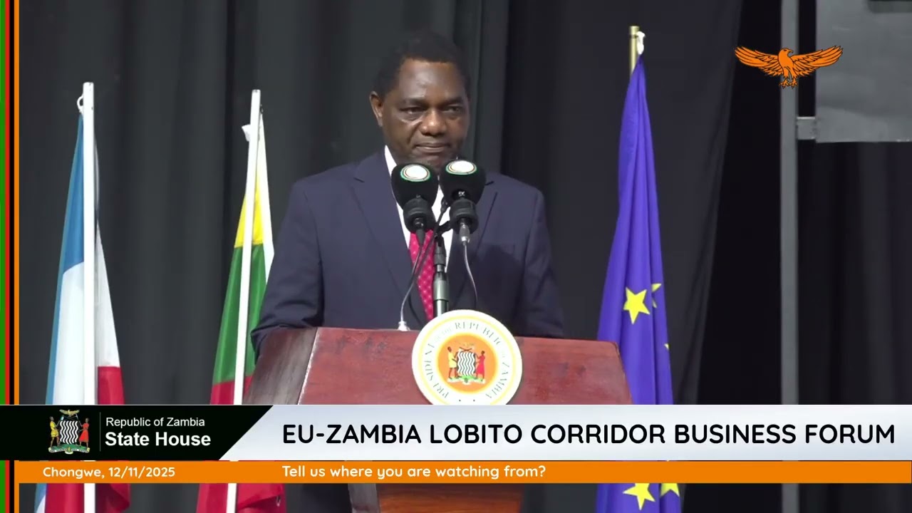 President Hakainde Hichilema officially opens EU Zambia Lobito Corridor Forum