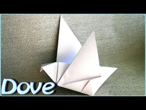 How to make a Dove made of Paper in 2 Minutes? Origami Bird for Beg