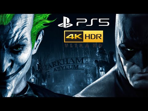 BATMAN: ARKHAM ASYLUM PS5 Remastered Full Movie All Cinematics Cutscenes 4K HDR 60 FPS