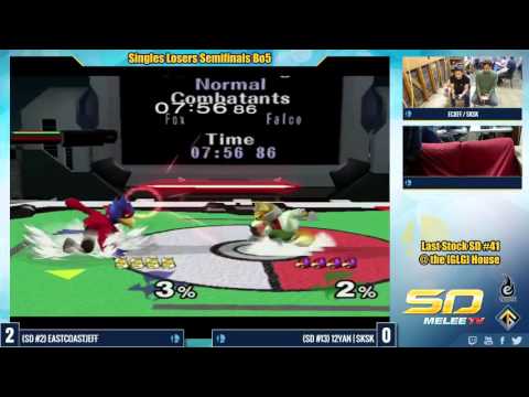 Last Stock SD #41 Singles LF: EastCoastJeff vs. 12YAN | SkSk - SSBM