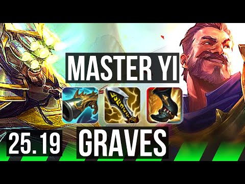 MASTER YI vs GRAVES (JGL) | Penta, 9 solo kills, Legendary, 27/4/4 | EUNE Master | 25.19
