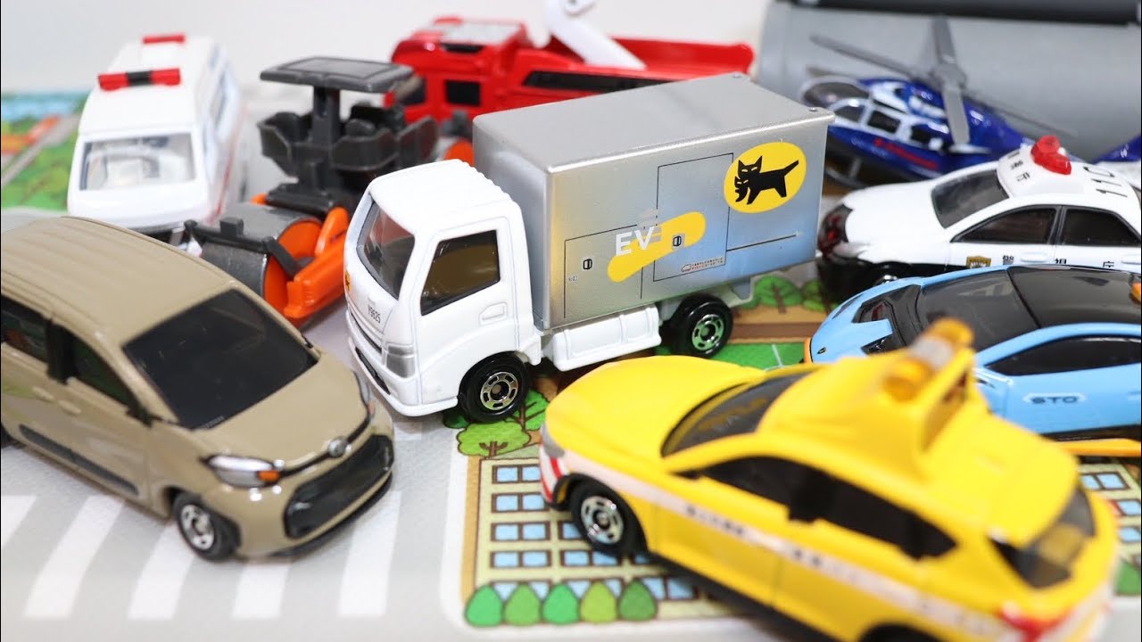 トミカ☆はたらくくるま いっぱいぜんぶならべてみた！ | Toy Cars for Kids とらっく