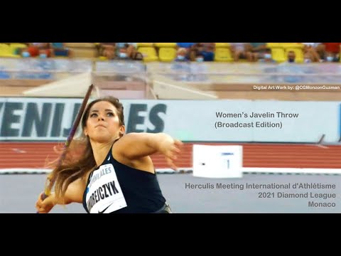 Women's Javelin Throw (Broadcast Edition). Herculis Meeting International d'Athlétisme, Monaco. 2021