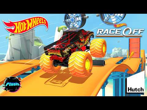 Hot Wheels Race Off Ultimate Monster Trucks Set 8